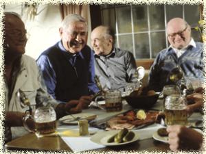 Brotzeit am Stammtisch